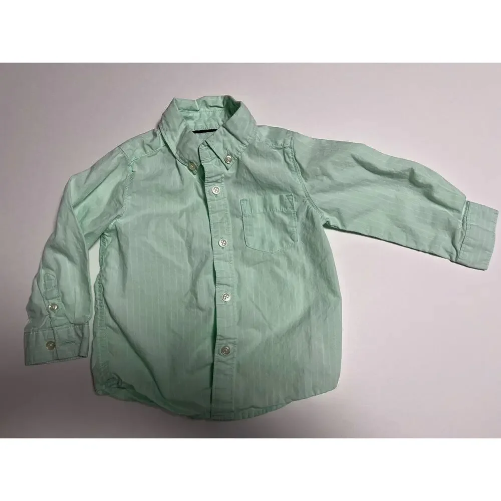 Carters 18‎ month light green button up dress shirt